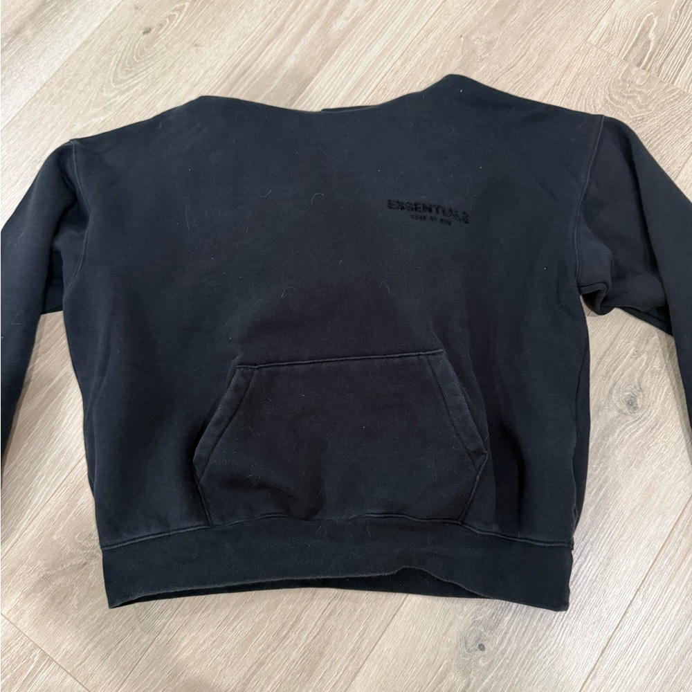 Essentials Black Sweatshirt with Logo